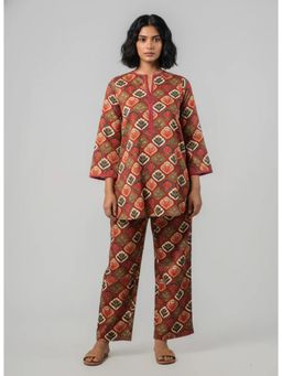 Azurina - Yashoda Tunic With Pant - Scallops