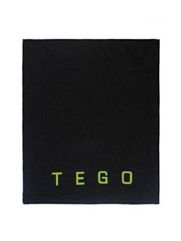 Tego - Black Polyester Solid Unisex Towel