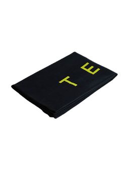 Tego - Black Polyester Solid Unisex Towel