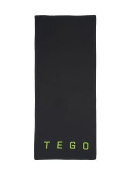 Tego - Black Polyester Solid Unisex Towel