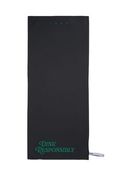 Tego - Black Polyester Solid Unisex Towel
