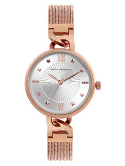 French Connection - Silver Analogue Watch For Women - FCP24RGM