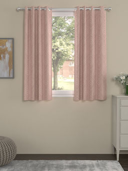 Rosara Home - ROSARAHOME Pink Jacquard Regular Curtains
