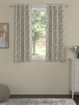 Rosara Home - ROSARAHOME Grey Jacquard Regular Curtains
