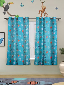 Rosara Home - ROSARAHOME Blue Quirky Sheer Curtains