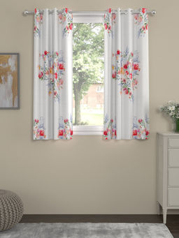 Rosara Home - ROSARAHOME Multi-Color Floral Regular Curtains
