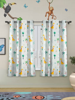 Rosara Home - ROSARAHOME White Animal Regular Curtains