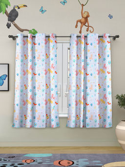 Rosara Home - ROSARAHOME Printed White Regular Curtains