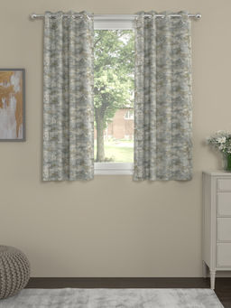 Rosara Home - ROSARAHOME Grey Abstract Regular Curtains
