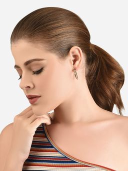 Lilly & Sparkle - Gold-Toned Heart Shaped Hoop Earrings