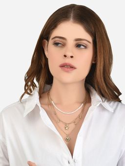 Lilly & Sparkle - Gold-Plated Pearl Layered Necklace