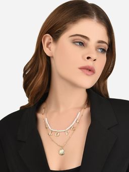 Lilly & Sparkle - Pearl Gold-Plated Layered Necklace
