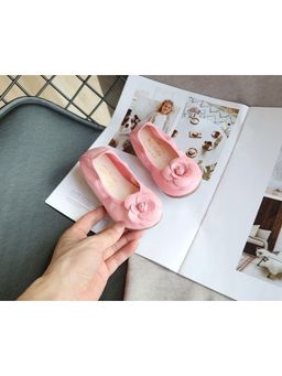 SYKON - Girls Embroidered Slip-On Round Toe Ballerina