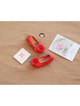 SYKON - Girls Embroidered Slip-On Round Toe Ballerina