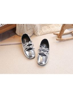 SYKON - Girls Embroidered Slip-On Round Toe Ballerina