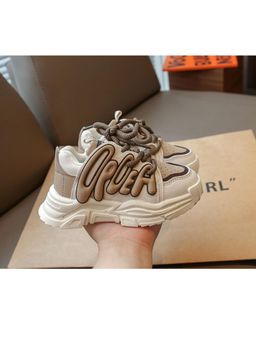 SYKON - Girls Round-Toe Lace-Up Flat Sneakers