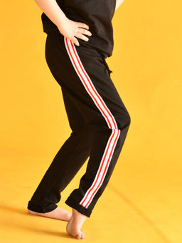 ANTHRILO - Girls Summer Side Tape Jogger - Black