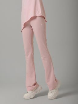 NeceSera - Women Sculpt Cotton Pink Bootcut Pant