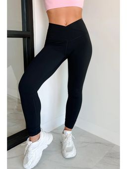 COLOR CAPITAL - Women Black Polyester Solid Tights