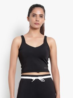 Wear Jukebox - WearJukebox Axis Padded Slim Fit Black Tank Top