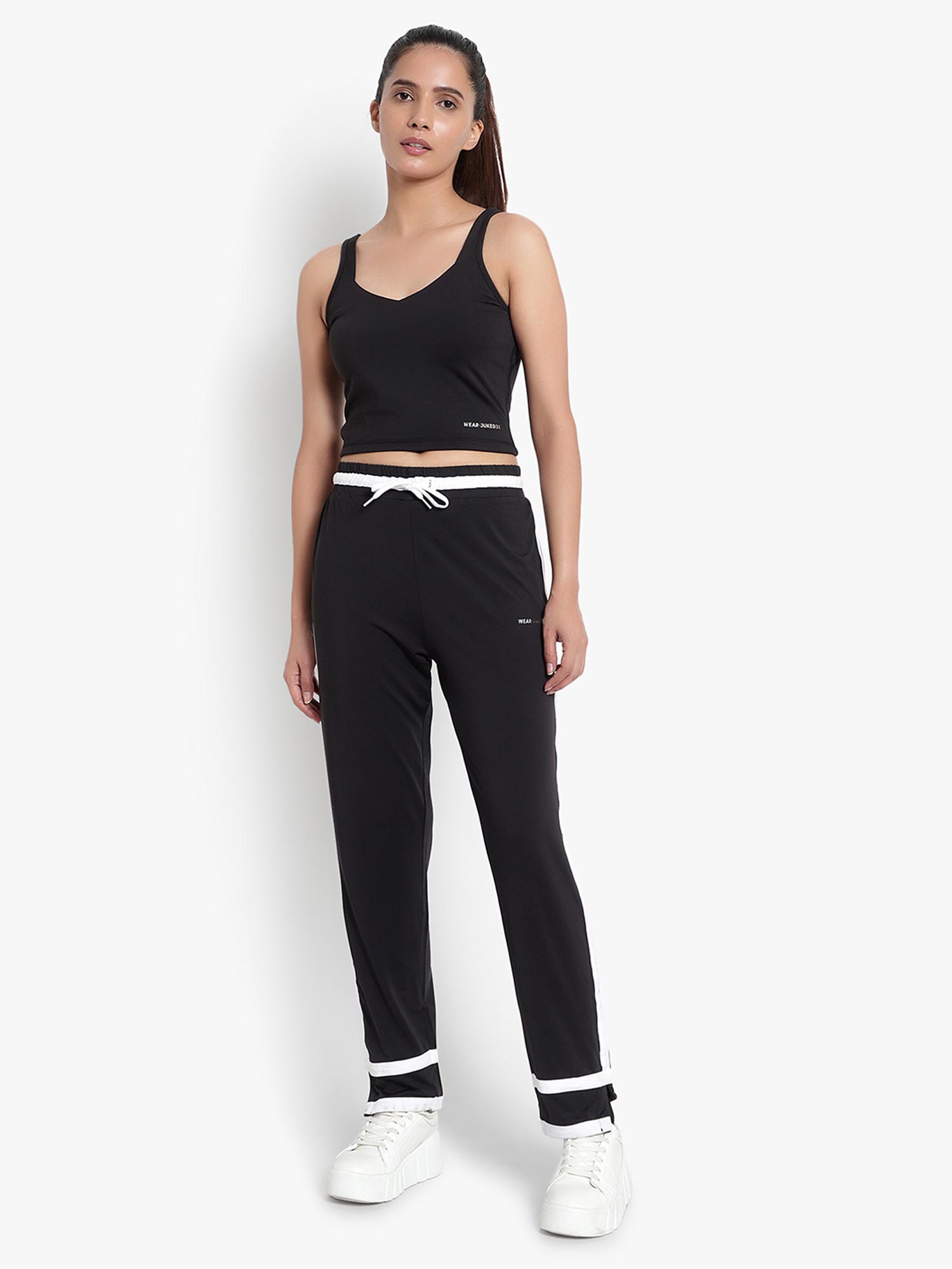 Buy WearJukebox Axis Padded Slim Fit Black Tank Top Online