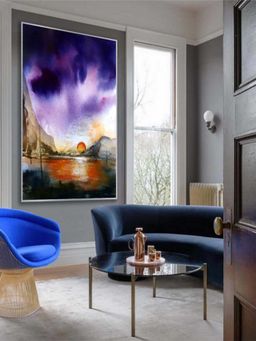 The Art House - Scenery Abstract Painting For Home Décor Modern Abstract Art Print
