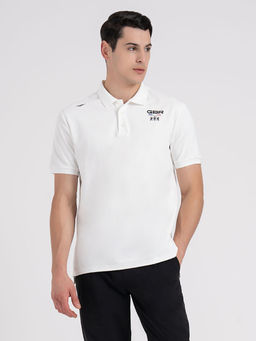 Red Tape - Men White Solid Polo T-Shirt