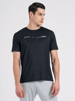 Red Tape - Men Black Printed T-Shirt