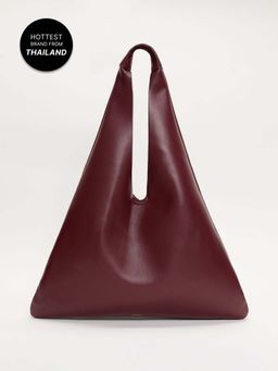 Pomelo - Triangle Shoulder Bag - Burgundy