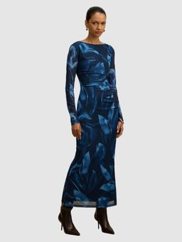 Forever New - Blue Polyester Printed Maxi Dress