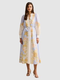 Forever New - Blue Lyocell Floral Midi Dress