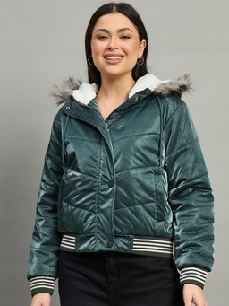 Duke - Green Nylon Solid Jacket