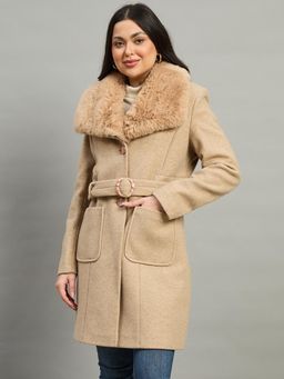 Duke - Brown Tweed Solid Overcoat