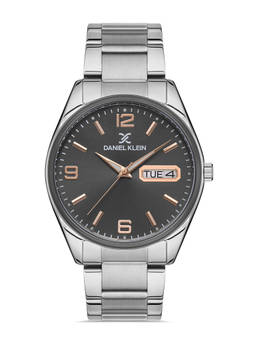Daniel Klein - Black Color Stainless Steel Strap Watch for Men DK.1.13128-3