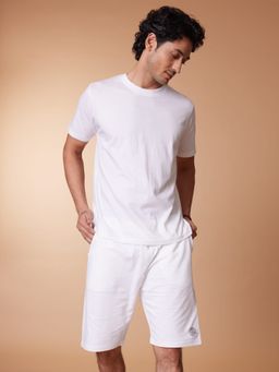 KINGDOM OF WHITE - Daily Crew Neck T-Shirt and Edge Casual Shorts (Set of 2)