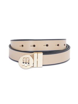 Tommy Hilfiger - Aera Women Reversible Leather Belt - Beige/Black
