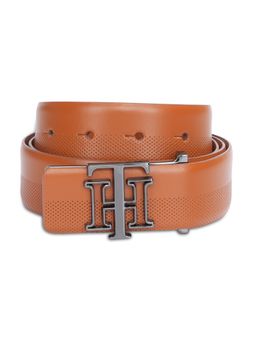 Tommy Hilfiger - Men Tan Leather Carroll Non Reversible Belt