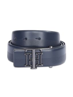 Tommy Hilfiger - Men Navy Leather Carroll Non Reversible Belt