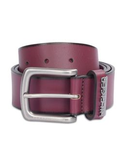 Tommy Hilfiger - Men Wine Leather Felton Non Reversible Belt