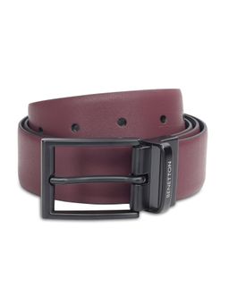 United Colors of Benetton - Men Wine/Navy Leather Albane Reversible Belt