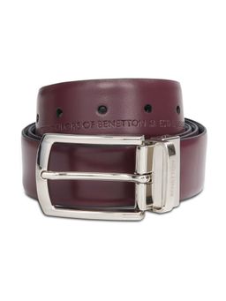 United Colors of Benetton - Wine/Black Leather Larry Belt