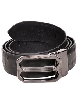 Sassora - Men Black Genuine Leather Belt