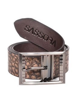 Sassora - Men Brown Genuine Leather Reversible Belt