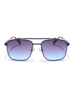 Voyage - Unisex Blue Frame Grey Lens Color Wayfarer Sunglass (56)