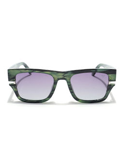 Voyage - Unisex Green Frame Grey Lens Color Wayfarer Sunglass (56)