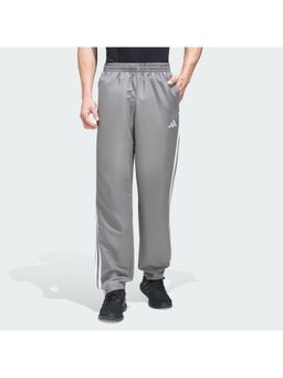adidas - Grey Polyester Stripes Trackpant