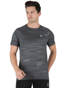 Rock.it - Men Grey Round Neck Smart Fit Half Sleeve T-shirt