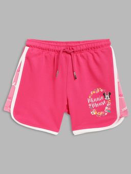 Blue Giraffe - Girls Pink Printed Shorts