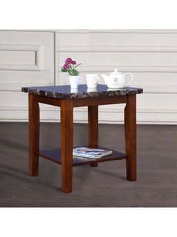 HomeTown - Eden Marble Finish Top Side Table in Brown Colour