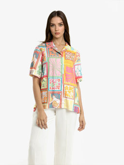 RAREISM - Women's Sampige Relaxed Fit Abstract Print Shirt
